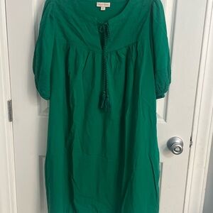 Knox Rose Green Peasant Shift Dress